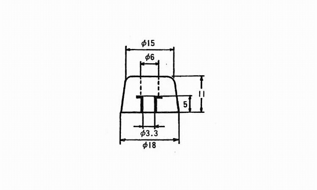 Ｔ型Ｗ入ゴム脚　ＵＣＴＰ－１８０