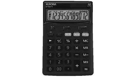 オーロラ　電卓１２ケタ