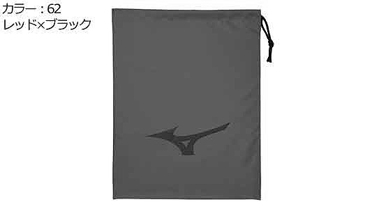 シューズバッグ　レッド×ブラック