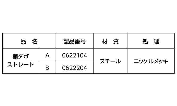 棚ダボ（ストレートタイプムラコシ規格