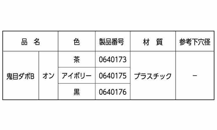 鬼目ダボＢ（オン　ムラコシ製規格