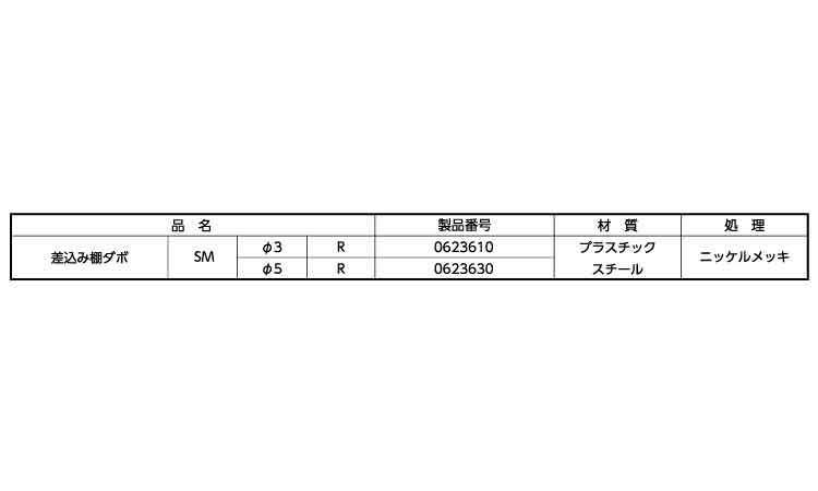 差込み棚ダボＳＭ（Ｒ　ムラコシ製規格