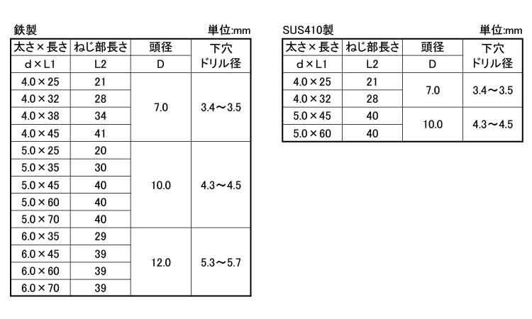 ビスピタ（皿ドリル付（若井規格
