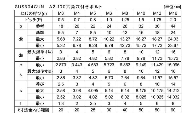 Ａ２－１００　ステンＣＡＰ規格