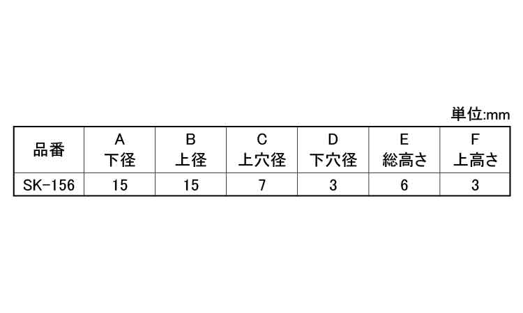 ゴム脚（Ｗナシ　ＳＫ－１５６規格