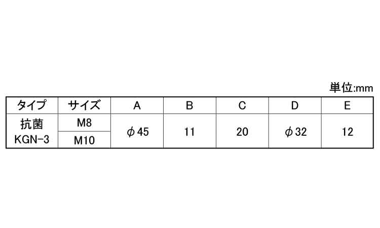 抗菌ノブナット（Ｇ－３）（白）規格