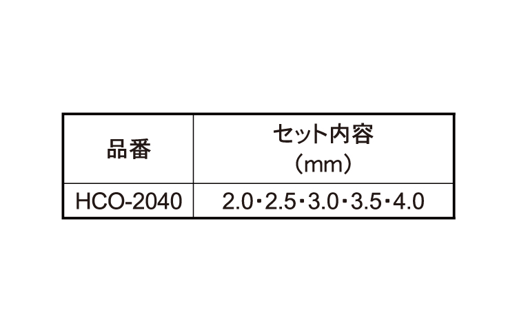 六角軸コバルトドリルセット規格