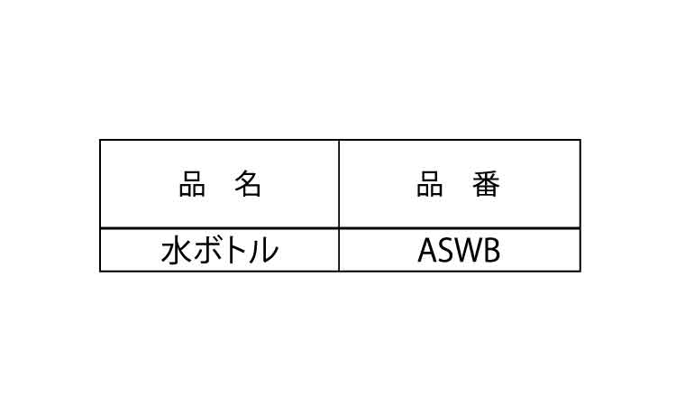水ボトル（ＡＳオプション規格