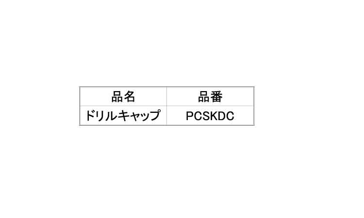 ドリルキャップ規格