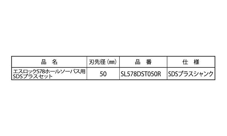 ５７８ホールソーバス用（ＳＤＳ規格