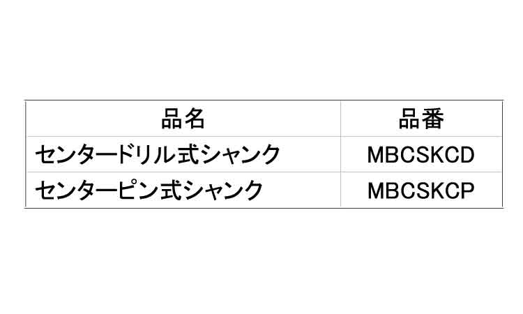 ＭＢミニカッターシャンク（日立日規格