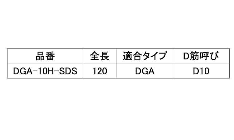 打込棒（ＤＧＡ－Ｈ－ＳＤＳ規格