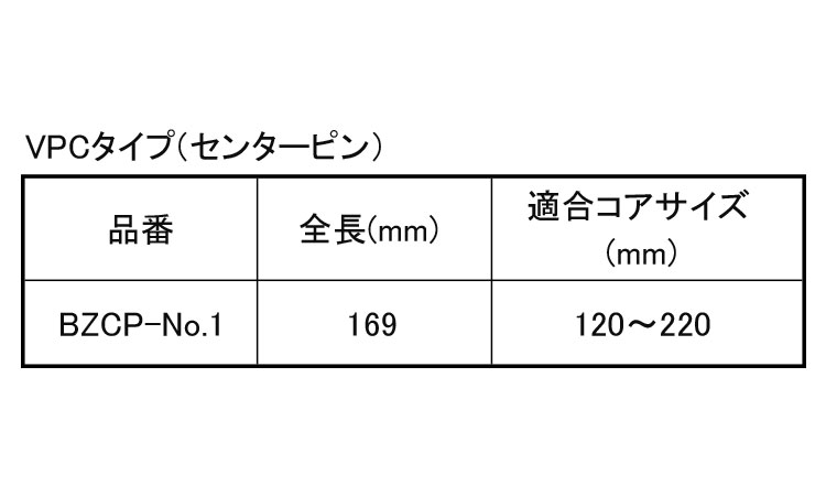 センターピン（ＶＰＣ用規格