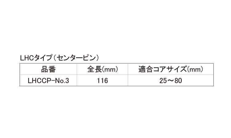 センターピン（ＬＨＣ用規格