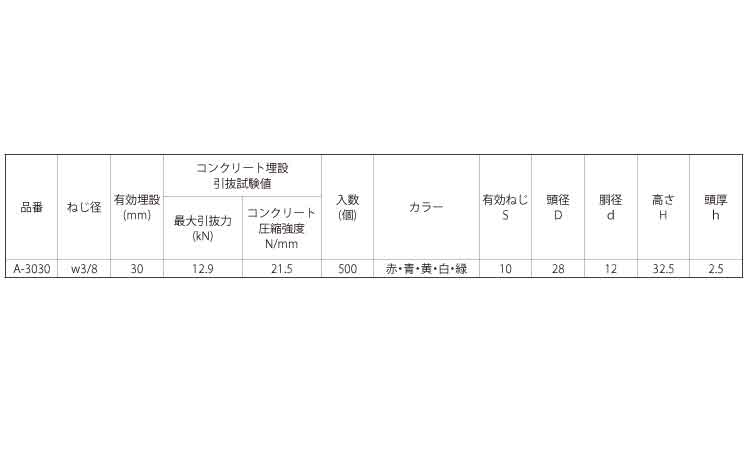 アポローＬ（白）規格