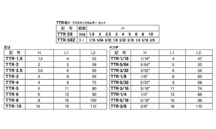 特短ＴＴＲプラホルダー（エイト製規格