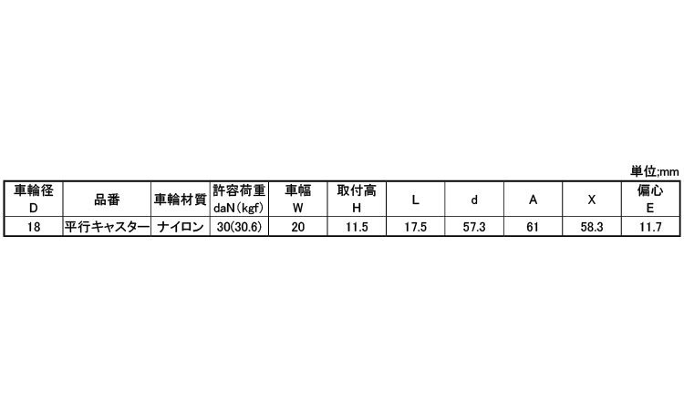 低床向け平行自在車埋め込みΦ１８規格