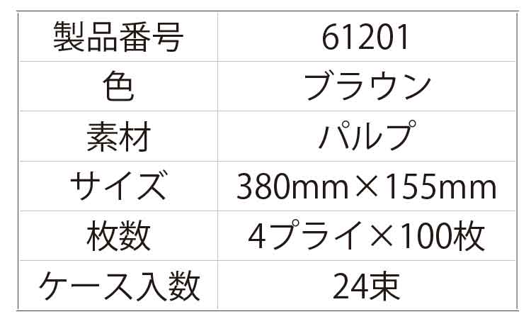 キムタオル（２つ折り１／２カット規格