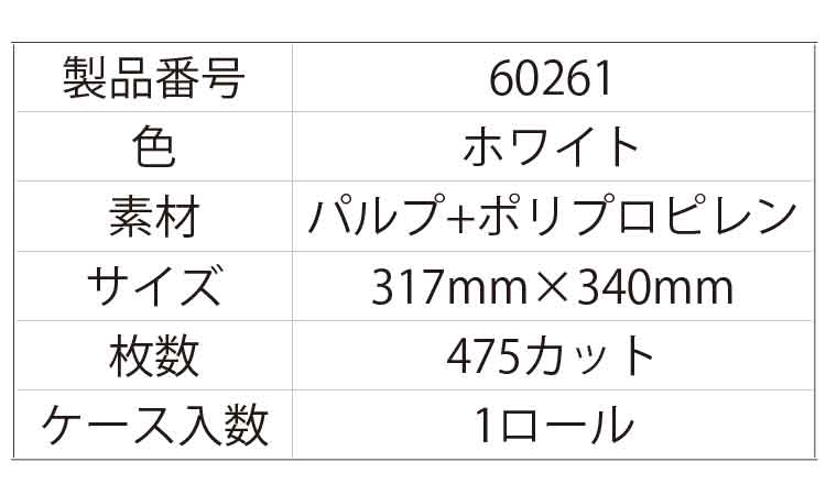 ワイプオールＸ８０ジャンボロール規格