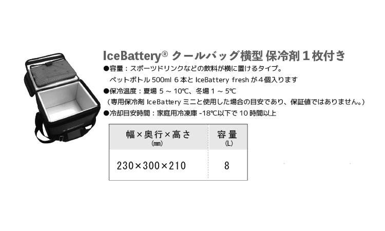 アイスバッテリークールバッグ横型規格