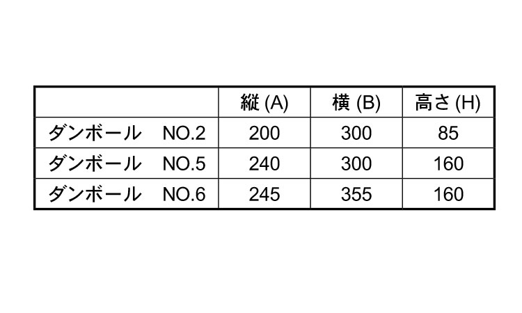 ダンボールケース規格