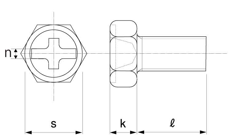（＋－）アプセット小ねじ図面
