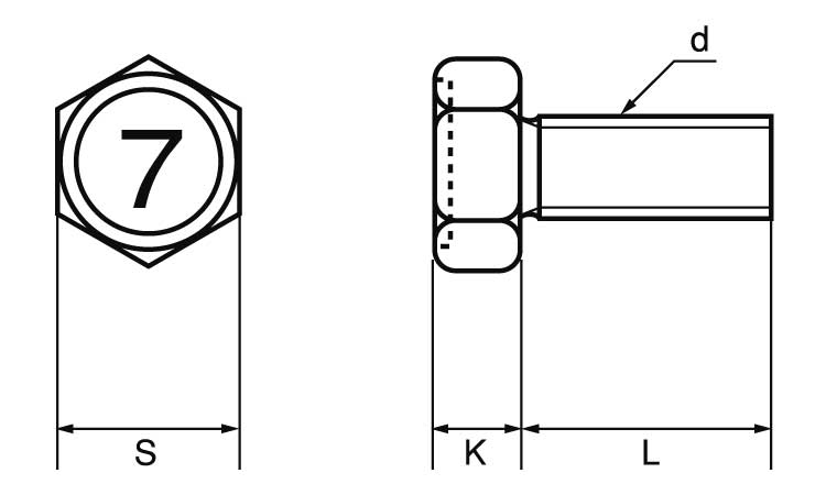 （７マーク）アプセット小ねじ図面