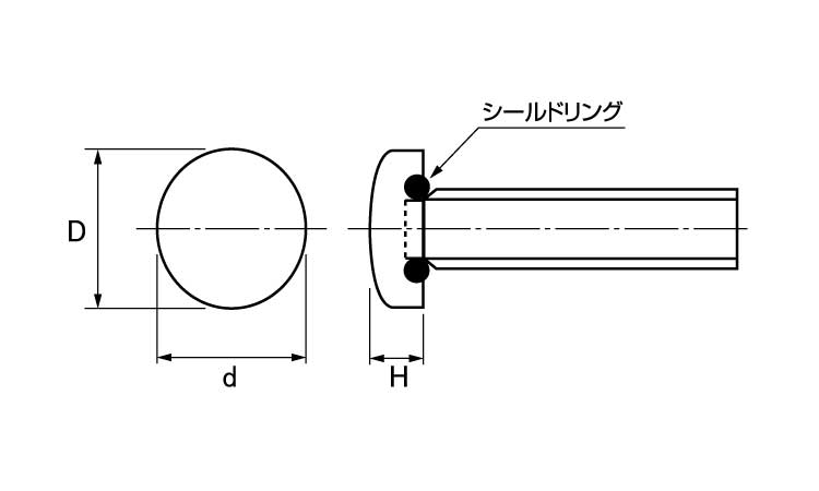 オーバルシールビス（フッソ図面