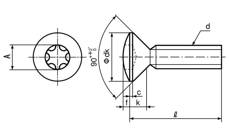ＴＲＸ（丸皿小ねじ図面