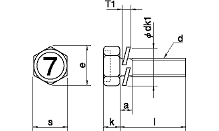 ７マーク小形アプセット細目Ｐ＝２図面