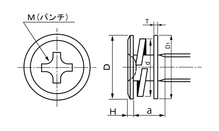 （＋）スリムヘッドＰ＝４図面