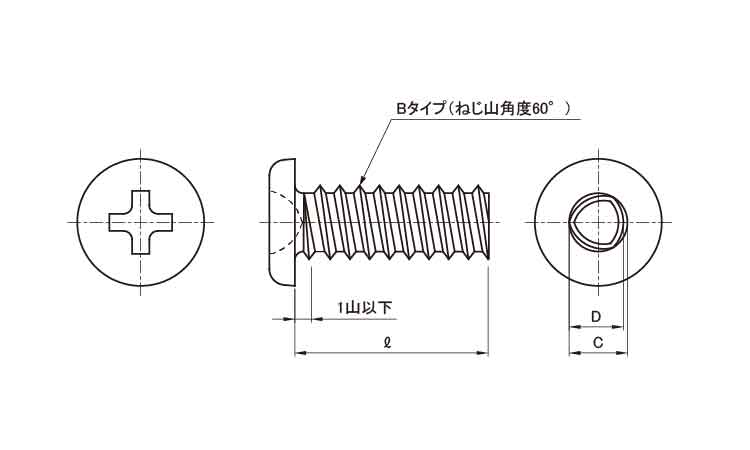 ０番１種（＋）Ｂタイプ　ナベ図面