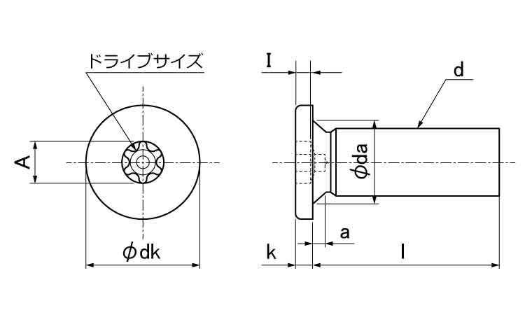 マイクロインタトルク小ねじ図面