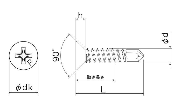 ピアス皿（全ねじ）図面