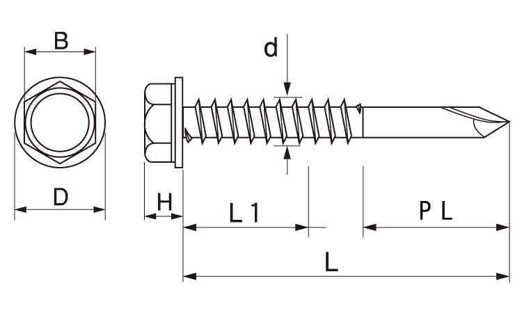 ＫＭスチールＨ用ＤＰＨ・六角Ｐ付図面
