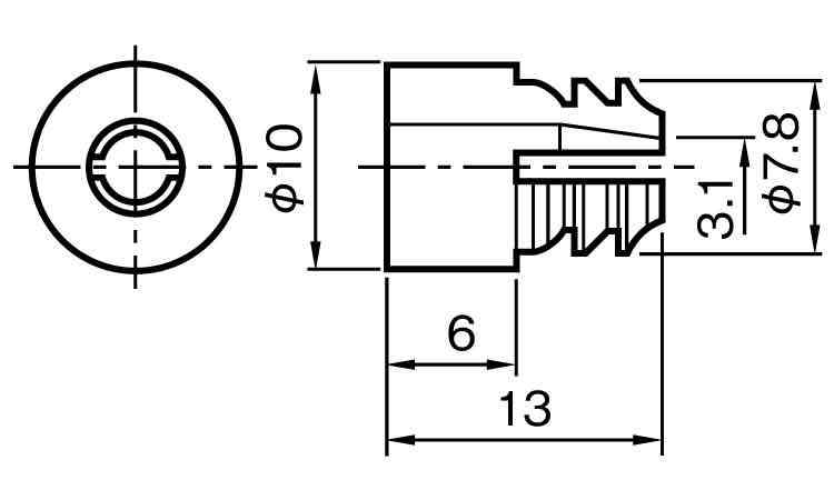 鬼目ダボＡ（メン　ムラコシ製図面