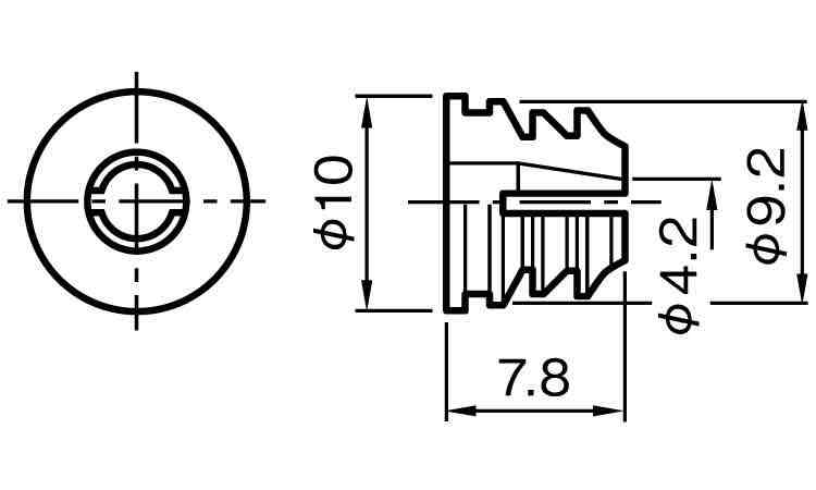 鬼目ダボＢ（メン　ムラコシ製図面