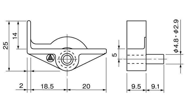 差込み棚ダボＧＭ（Ｌ　ムラコシ製図面