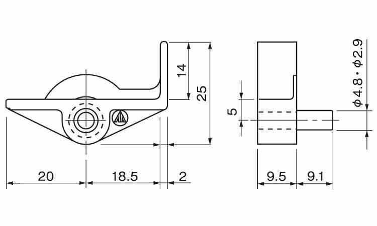 差込み棚ダボＧＭ（Ｒ　ムラコシ製図面