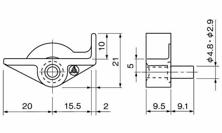 差込み棚ダボＳＭ（Ｒ　ムラコシ製図面