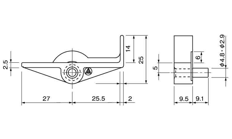 差込み棚ダボＴＭ（Ｒ　ムラコシ製図面
