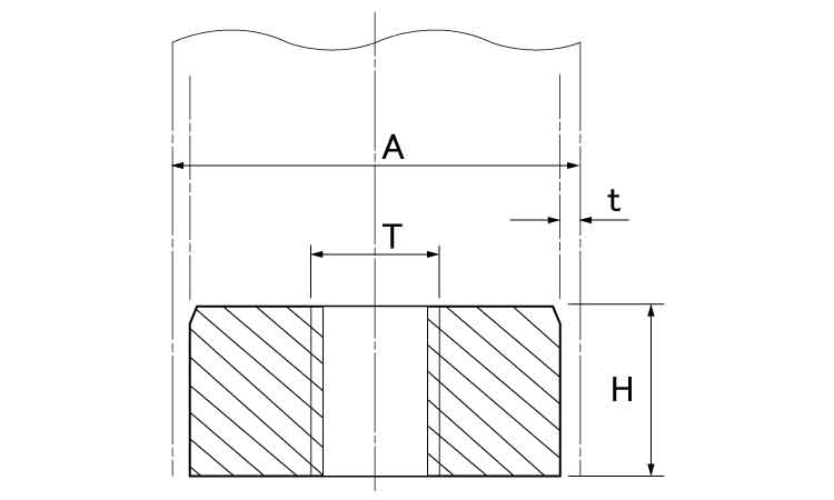 ＭＮ　丸パイプ用溶接ナット図面