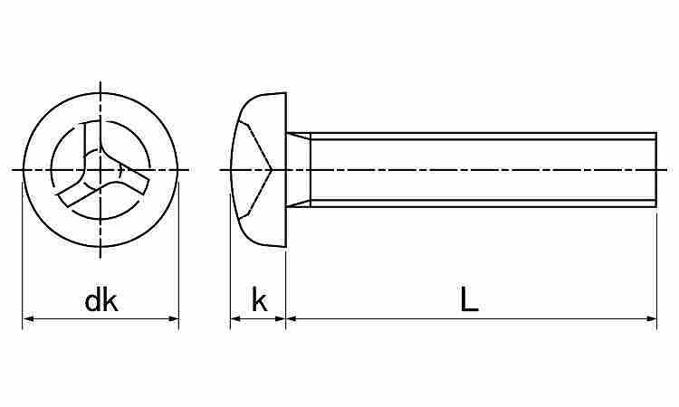 ＴＲＦトライウィング・ナベ小ねじ図面