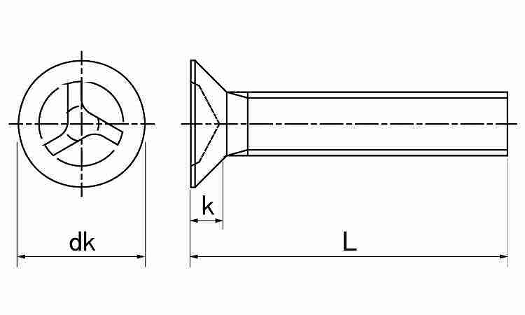ＴＲＦトライウィング・皿小ねじ図面