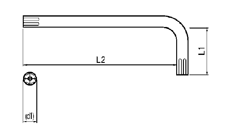 ＴＲＦ専用工具ＴＲＸ用Ｌレンチ図面