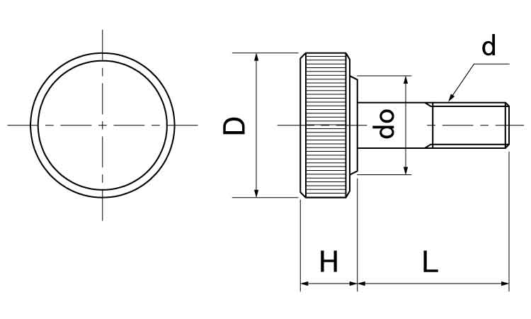 サムスクリュー丸グレ半Ｍ６Φ２６図面