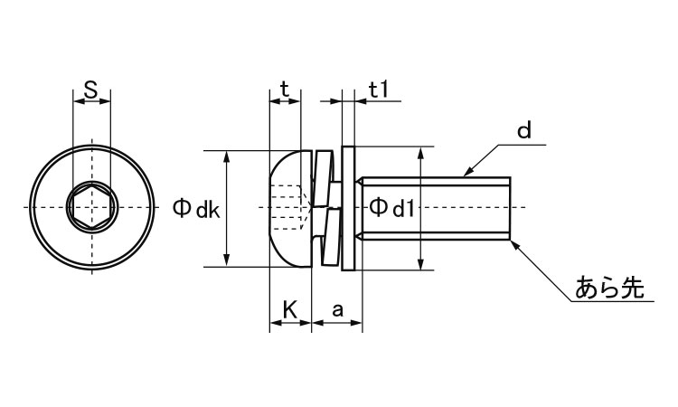 ボタンＣＡＰ　Ｉ＝３図面