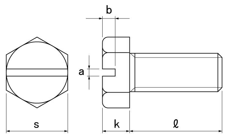 （－）六角ボルト（ウィット図面