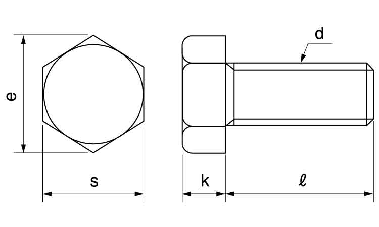 １０．９六角ボルト（全・ウィット図面