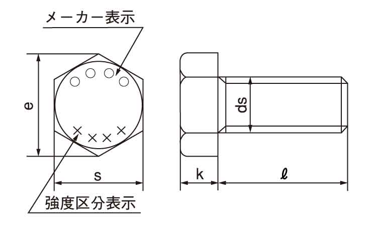 １０．９六角ボルト（全その他細目図面